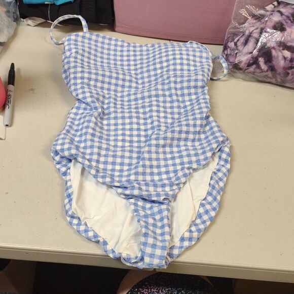 Red Carter In Stitches Maillot Periwinkle Size Smal one piece Swimsuit - New - Picture 4 of 6